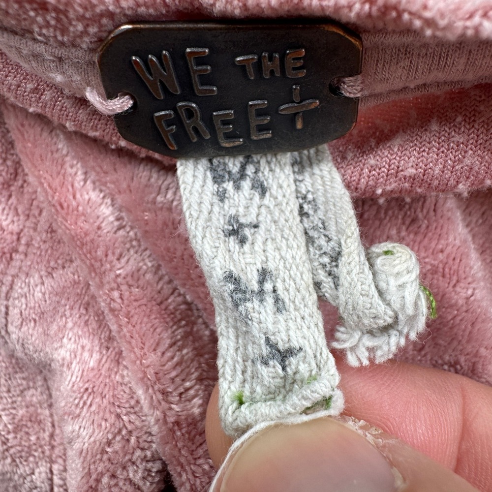 We The Free Women Tunic Top Mauve Pink Crushed Velvet V-Neck Side Slits Medium - Picture 8 of 8